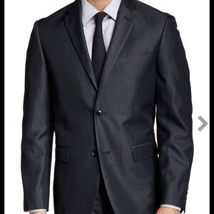 Perry Ellis Dark Charcoal Two-Button Suit Jacket